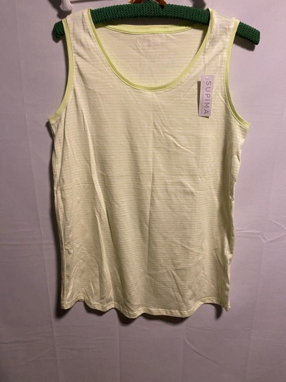 Lands' End Light  green Supima Cotton Tank Top